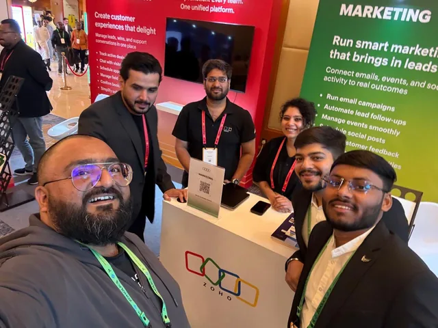 The Shyphan team at the Zoho booth, Zoholics 2026